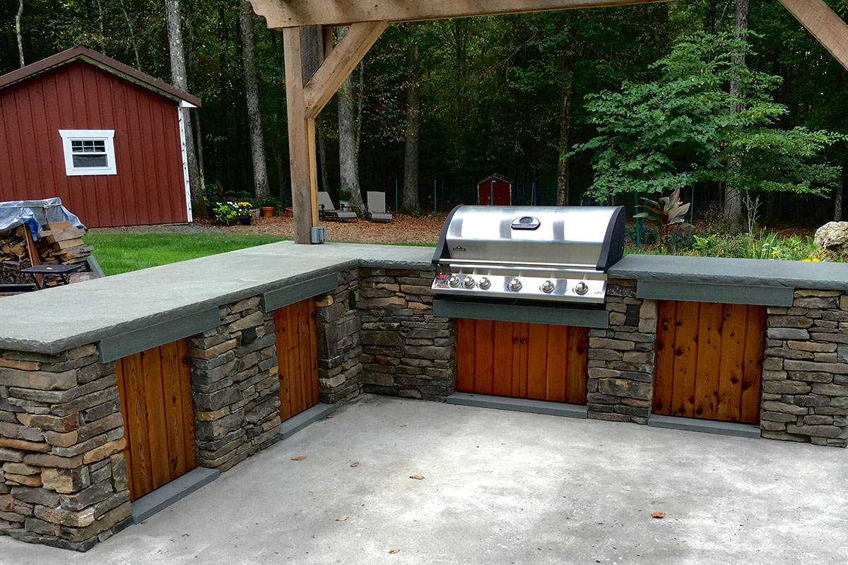 Stone Outdoor Kitchen Sullivan County NY