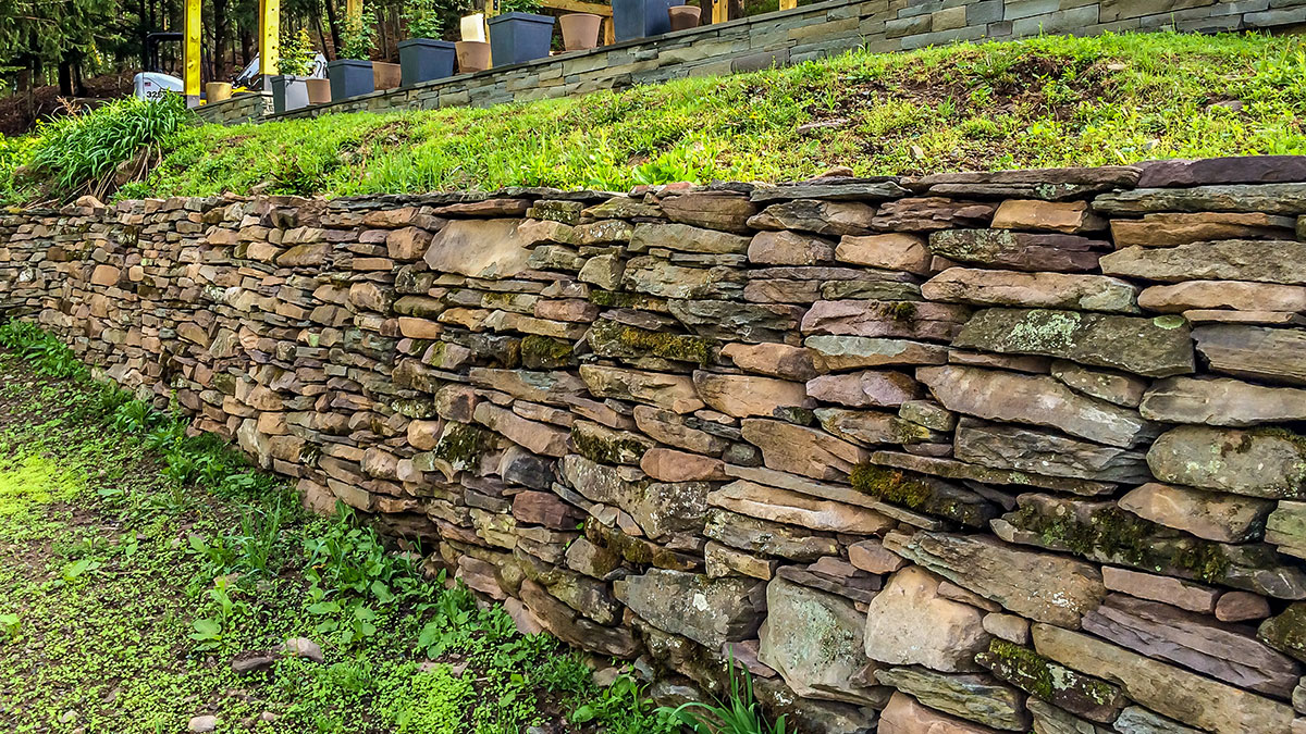 Stone Retaining Wall Callicoon Center NY Sullivan County